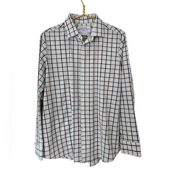 Mizzen + Main Leeward Button Shirt Size M Standard Fit Preppy Office - Picture 2 of 7